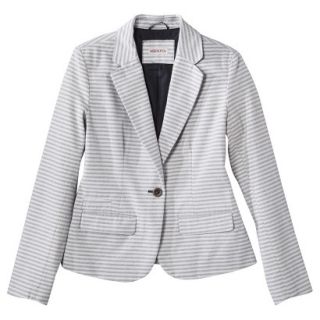 Merona Womens Tailored Blazer   Black/White Stripe   12