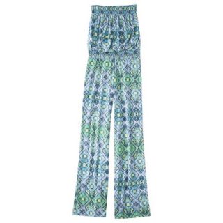 Mossimo Supply Co. Juniors Strapless Knit Jumpsuit   Blue Print XS(1)