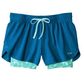 C9 by Champion Womens Mesh Short with Compression   Deep Ocean XXL