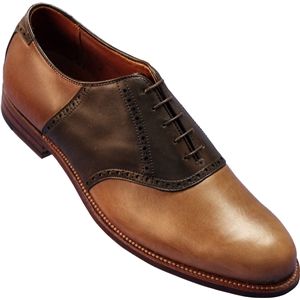 Alden Mens Bal Saddle Flex Sole Natural Chrome Excel Shoes, Size 8 D   99248