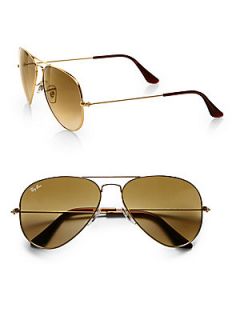 Ray Ban Original Aviator Sunglasses   Brown