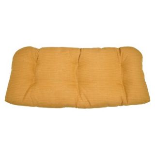 Threshold Outdoor Wicker Settee Cushion   Yellow Textured