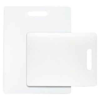 Dexas 2 Piece Antimicrobial Polysafe Cutting Board Set   White