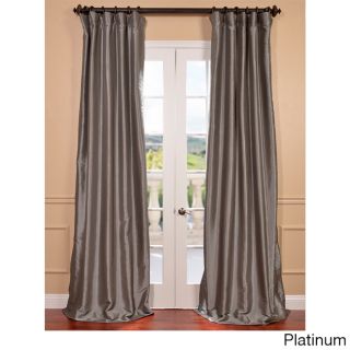 Eff Faux Silk Taffeta Solid Blackout Curtain Panel Silver Size 50 X 84