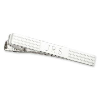 Personalized Tie Bar, Silver, Mens