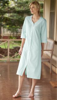 Striped Button front Robe