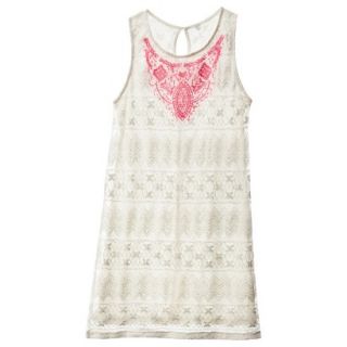 Xhilaration Juniors Embroidered Lace Shift Dress   Ivory M(7 9)