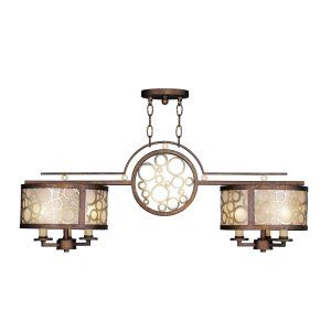 LiveX Lighting LVX 8672 64 Palacial Bronze with Gilded Accents Avalon Island Lig