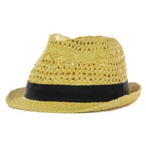 LIDS Private Label PL Open Weave Basic Straw Fedora