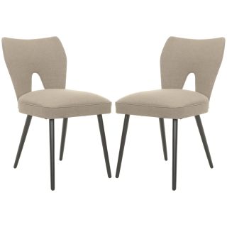 Safavieh Retro Olive Velvet Blend Side Chairs (set Of 2)
