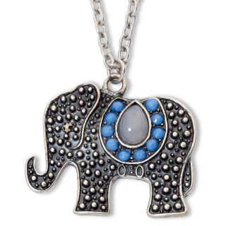Decree Textured Elephant Pendant, Womens