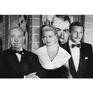 Alfred Hitchcock, Grace Kelly And Oleg Cassini, Premiere Of Rear Window 1954 Frank Worth Lithograph