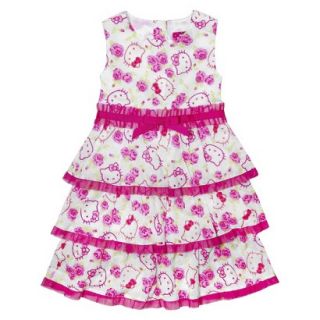 Hello Kitty Infant Toddler Girls Short Sleeve Tunic Dress w/ Mesh Skirt  