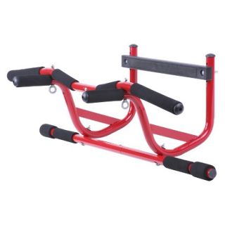 GoFit Elevated Chin Up Station   Red/Black