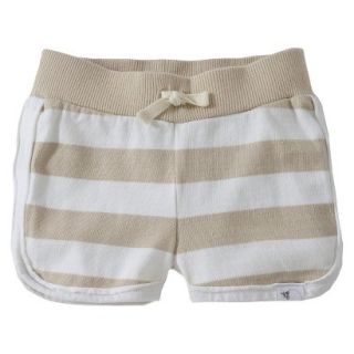 Burts Bees Baby Infant Girls Rugby Stripe Short   Grey/Cloud 6 9 M