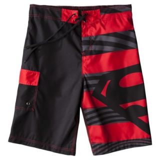 Mens 11 Superman Black and Red Boardshort   XL