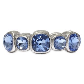 MONET JEWELRY Monet Silver Tone Blue Stretch Bracelet