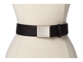 Calvin Klein Logo Plaque Buckle Womens Belts (Black)