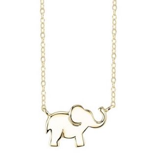 Gold Plated over Sterling Silver Pendant Elephant   Gold