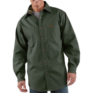 Carhartt Canvas Shirt Jacket   Moss, Large, Model S296