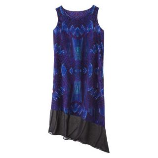Mossimo Womens Asymmetrical Midi Dress   Deco Print L