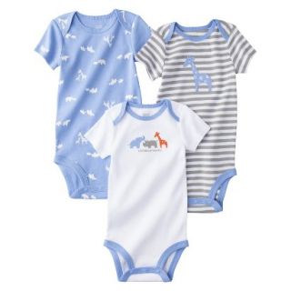 Just One YouMade by Carters Newborn Boys 3 Pack Bodysuit   Blue NB