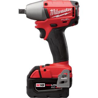 Milwaukee M18 FUEL Impact Wrench Kit   1/2 Inch Square Drive with Pin Detent,