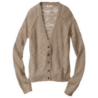 Mossimo Supply Co. Juniors Pointelle Back Cardigan   Tan XS(1)
