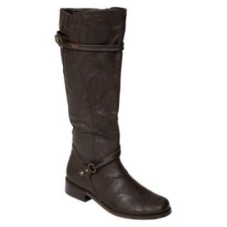 Womens Journee Collection Buckle Accent Tall Boot   Brown (10)