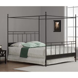 Dimensions Cara King Metal Canopy Bed Beige Size King