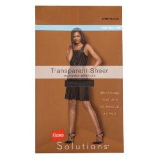 Hanes Solutions Womens Sheer Control Top Pantyhose   Black M