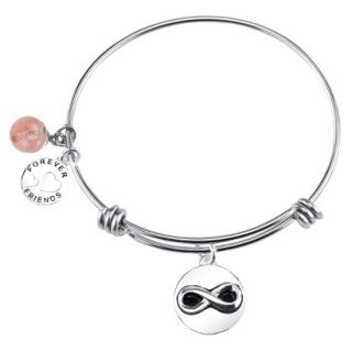 Stainless Steel Expandable Bracelet Friends Forever   Silver