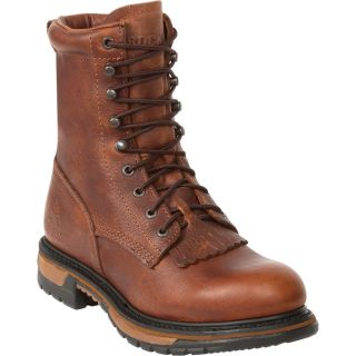 Rocky Original Ride 8 Inch EH Waterproof Western Lacer Boot   Tan, Size 13 Wide,