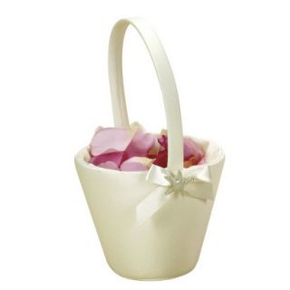 Beach Flower Girl Basket   Ivory