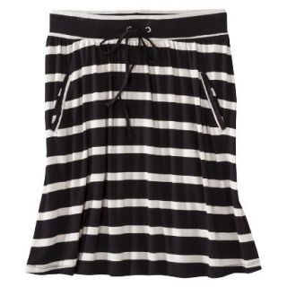 Merona Petites Front Pocket Knit Skirt   Black/Cream XLP