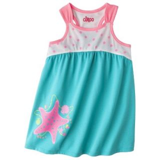Circo Infant Toddler Girls Starfish Sun Dress   Turquoise 3T