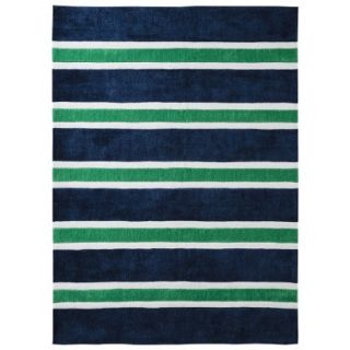 Rugby Stripe Area Rug   Blue/Green (36x56)