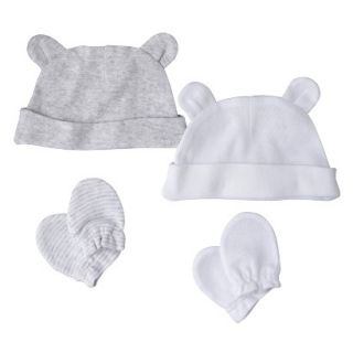 Circo Newborn Hat and Sock Set   Grey/White Pre