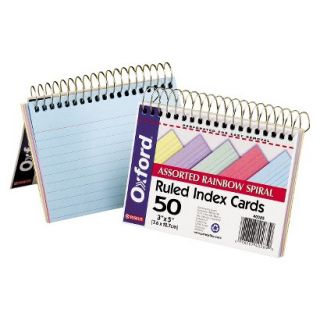 Oxford 50 Count Spiral Bound Ruled Index Cards 4 Pack   Multicolor (4X6)
