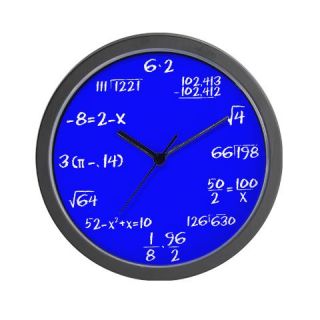  Blue Faced Math Wall Clock