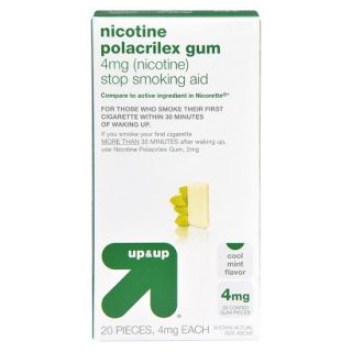 up&up Nicotine Polacrilex 4 mg Mint Gum  20 Count