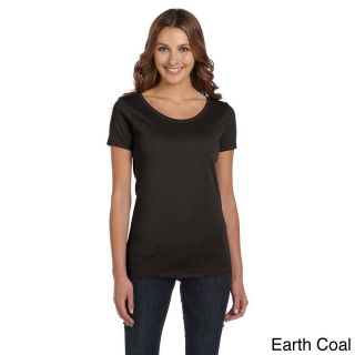 Alternative Alternative Womens Organic Cotton Scoop Neck T shirt Grey Size M (8  10)
