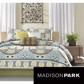 Madison Park Madison Park Bali 7 piece Comforter Set Blue Size King