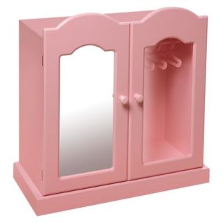 Badger Basket Mirrored Doll Armoire   Pink