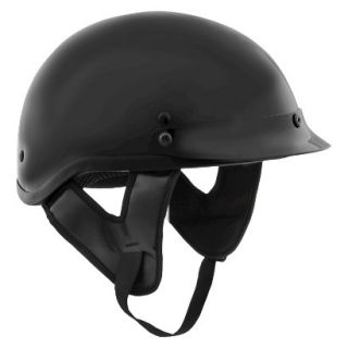 Fuel Gloss Black Half Helmet   Small