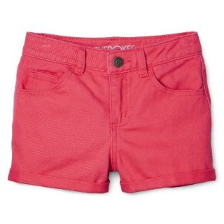 Girls Jean Short   Washed Red M