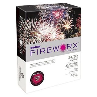 Boise Fireworx Colored Paper, 24 lb   Red (500 Sheets Per Ream)