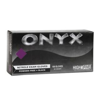 High Five Onyx Nitrile Exam Gloves   Black (M)