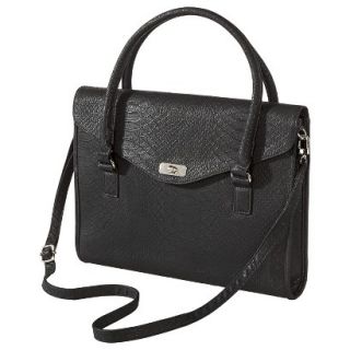 Merona Solid Laptop Tote Handbag   Black