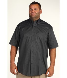 Cutter & Buck Big and Tall Big Tall S/S Epic Easy Care Nailshead Shirt Mens Short Sleeve Button Up (Black)